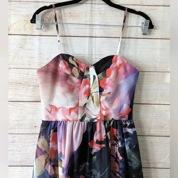 Corey Lynn Calter Size 0 Knee Length Spaghetti Strap Dress Daybreak Floral Lined - Picture 2 of 12